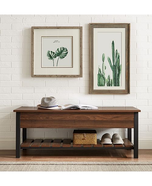 Walker Edison Modern Farmhouse Storage Bench Reviews Furniture Macy S