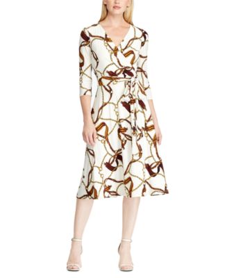 Lauren Ralph Lauren Print Fit-and-Flare Dress - Macy's