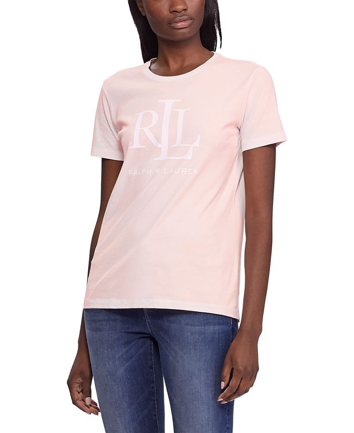Lauren Ralph Lauren Pink Pony Logo Jersey T-Shirt - Macy's