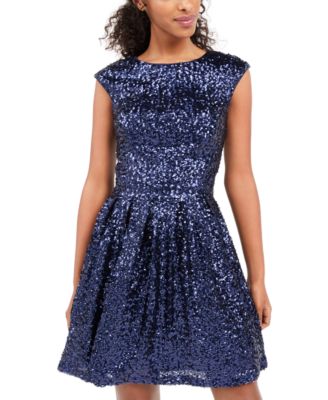 flare sequin dress