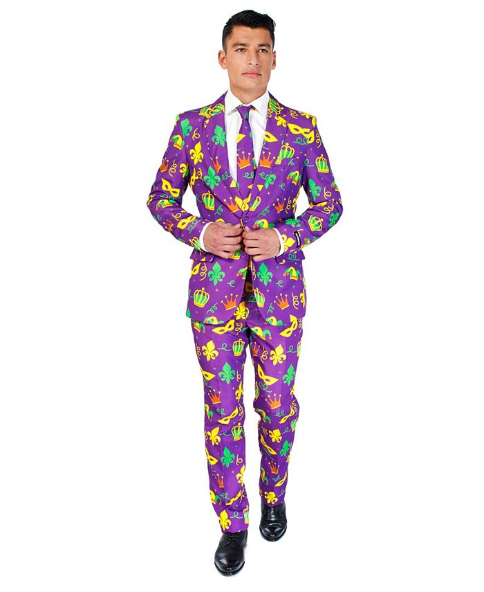 Suitmeister Men's Mardi Gras Purple Icons Mardi Gras Suit - Macy's