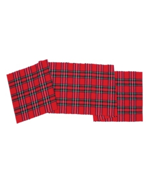 C & F Home C F Home Arlington Plaid Runner, 13"x 72" In Red