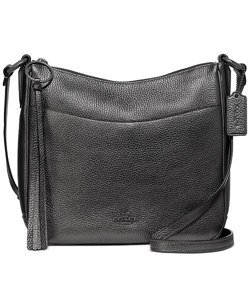 COACH Metallic Leather Chaise Crossbody & Reviews - Handbags & Accessories - Macy&#39;s