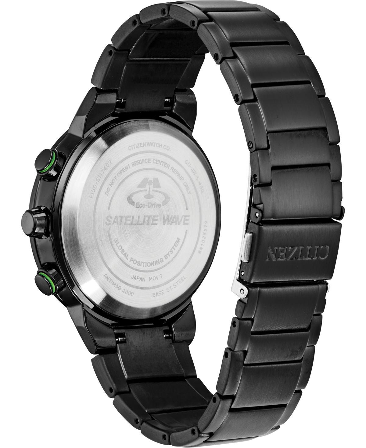 Citizen Eco-Drive Men's Satellite Wave GpsTone Stainless Steel Bracelet Watch 44mm - Black