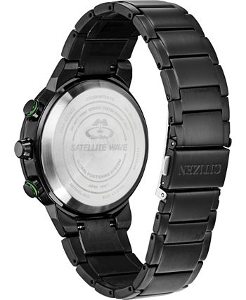 Citizen - Men's Satellite Wave-World Time GPS Black Stainless Steel Bracelet Watch 44mm