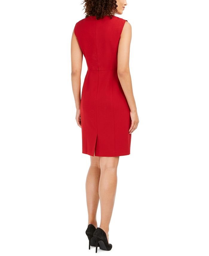 Anne Klein Extended-Shoulder Sheath Dress - Macy's