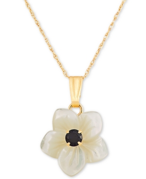 image of Mother-of-Pearl & Lab-Created Ruby (0.15 ct. t.w.) 18