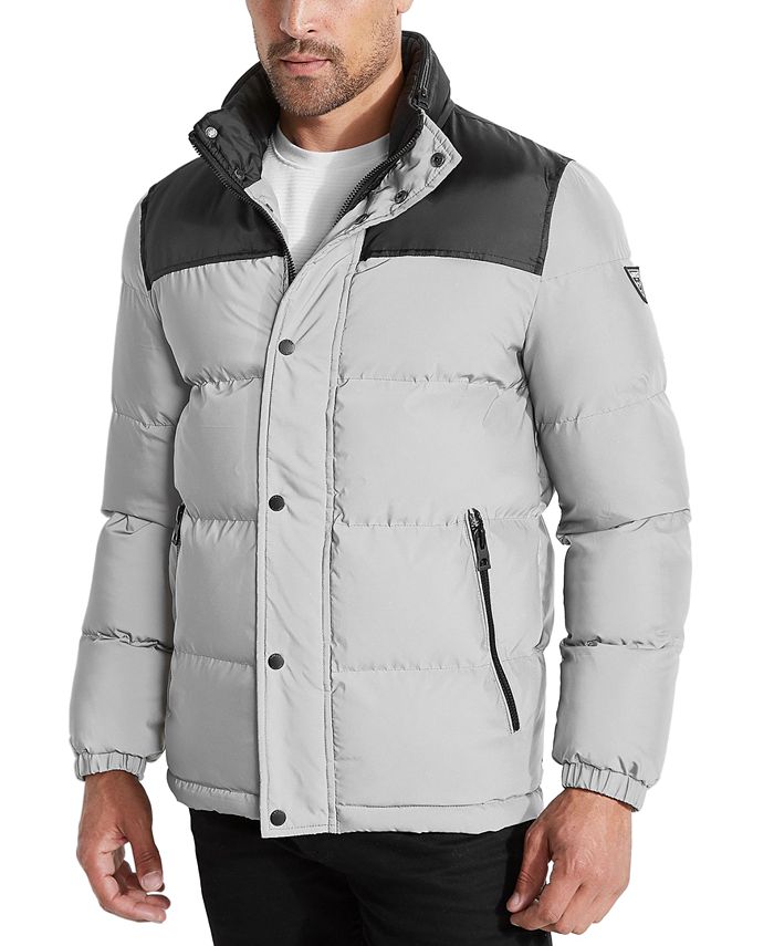 reflective puffer jacket with hood