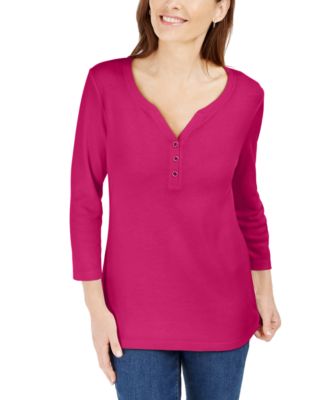 macys pink tops