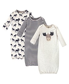 Baby Girl Organic Gowns 3 Pack