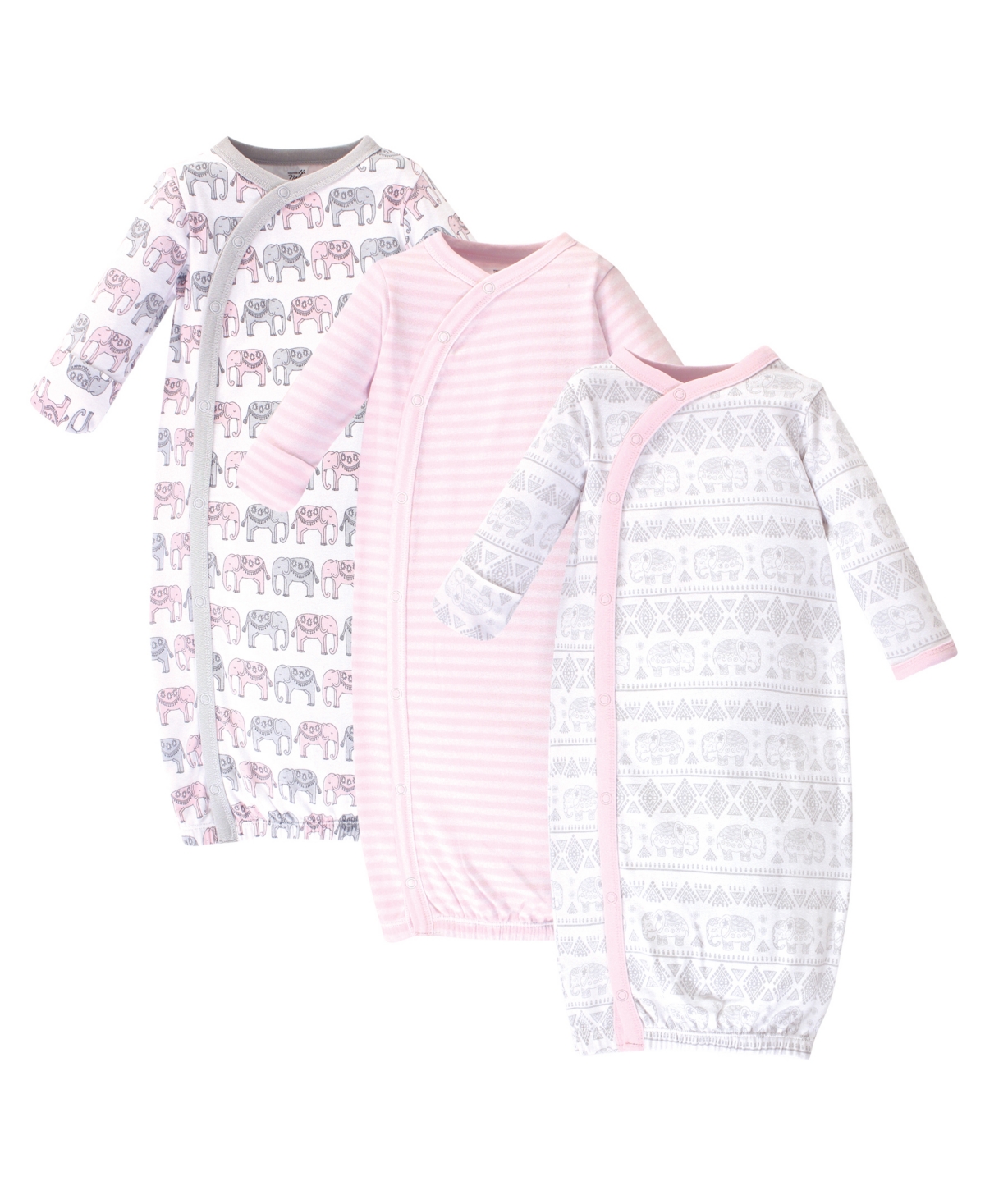 Touched by Nature Baby Girls Organic Cotton Kimono Gowns
