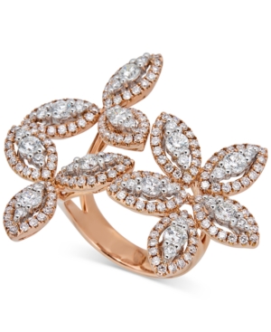 image of Diamond Flower Statement Ring (2-3/4 ct. t.w.) in 14k Rose Gold