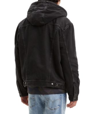 black denim jacket hoodie