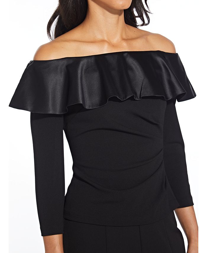Adrianna Papell Ruffled Off-The-Shoulder Top - Macy's