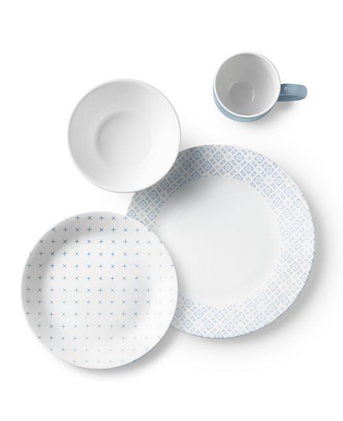 Corelle Boutique 16 Piece Set, Farmstead Light Blue & Reviews