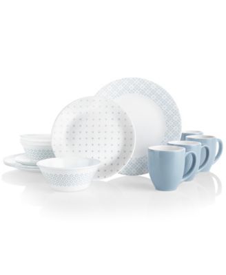 Corelle - Boutique 16 Piece Set, Farmstead Light Blue