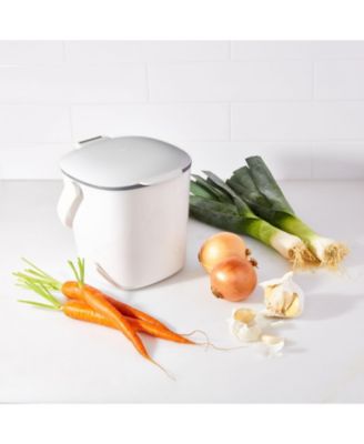 Easy Clean 0.75 Gallon Compost Bin, White