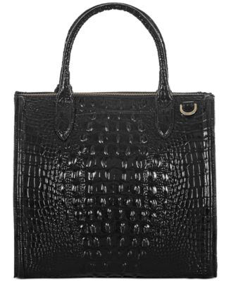 Caroline Melbourne Embossed Leather Satchel Bag