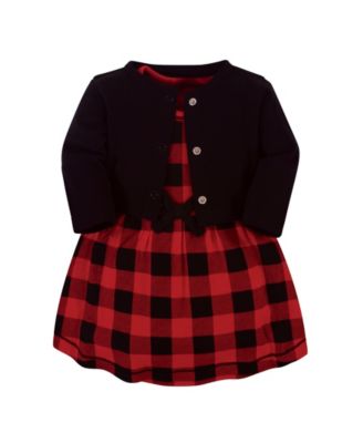 Touched by Nature Toddler Girls Organic Cotton Dress and Cardigan 2pc Set Buffalo Plaid Macy s