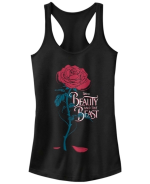 Disney Juniors' Beauty and the Beast Logo Rose Ideal Racerback Tank Top