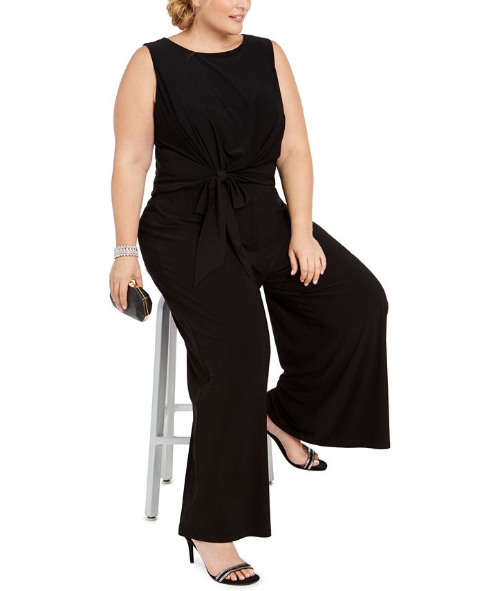 MSK Plus Size TieFront Jumpsuit Macy's