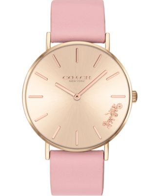 COACH - Women's Perry Blush Leather Strap Watch 36mm