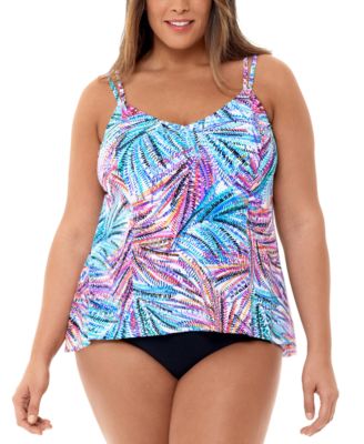 macys plus swim