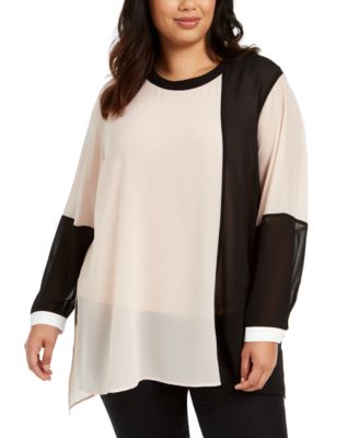 macy's calvin klein plus size tops