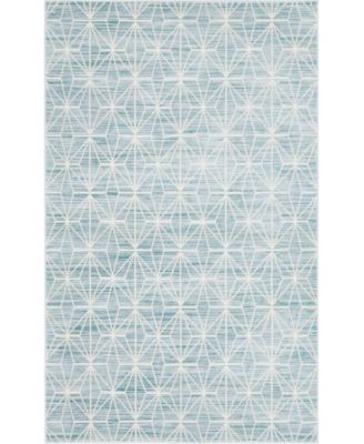 Fifth Avenue Uptown Jzu002 Blue 5' x 8' Area Rug