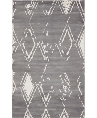 Carnegie Hill Uptown Jzu006 Gray 5' x 8' Area Rug