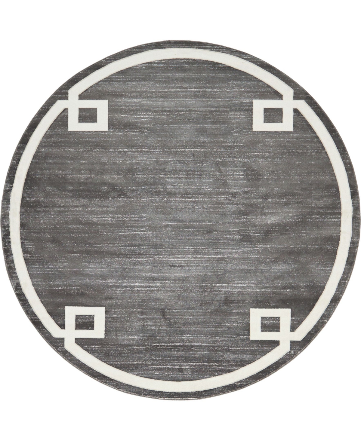 Jill Zarin Lenox Hill Uptown Jzu005 Gray 8' x 8' Round Rug - Gray