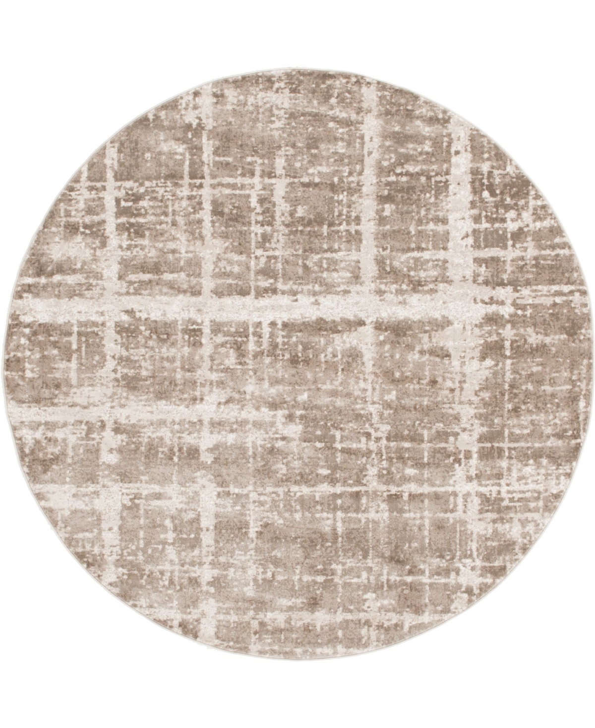 Jill Zarin Lexington Avenue Uptown Jzu003 Light Brown 8' x 8' Round Rug - Light Brow