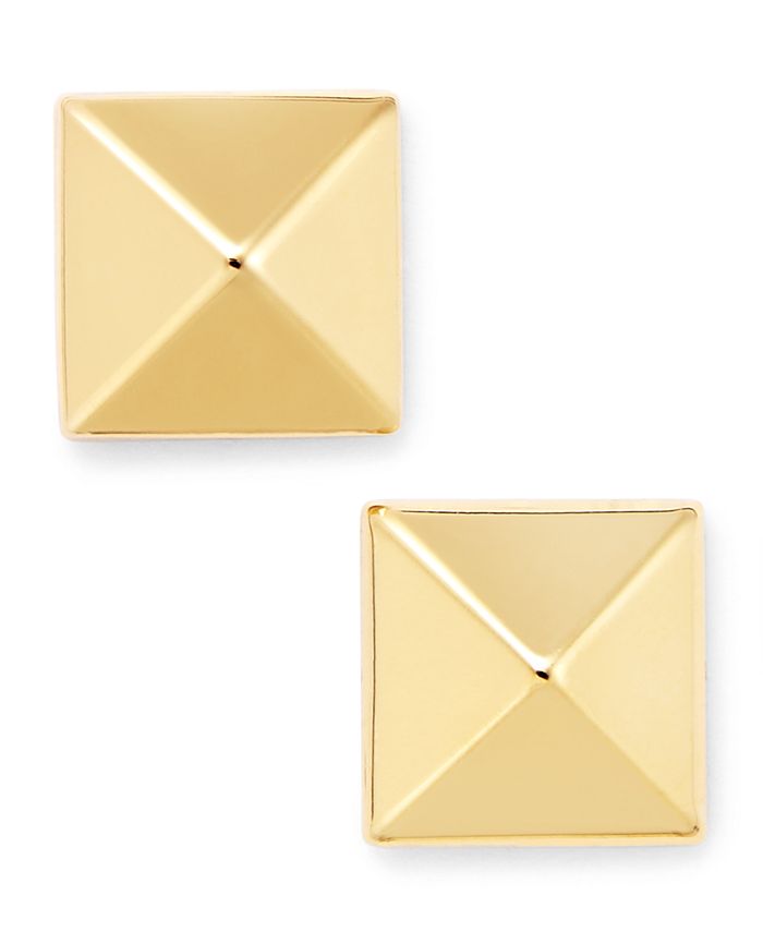Macy's - 14k Gold Earrings, 8mm Pyramid Stud Earrings