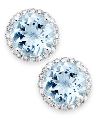 macys aquamarine earrings