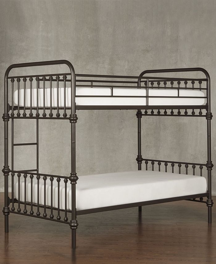 iNSPIRE Q Calvados Antique Metal Bunk Bed, Twin Macy's