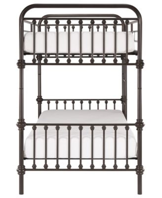 Calvados Antique Metal Bunk Bed, Twin