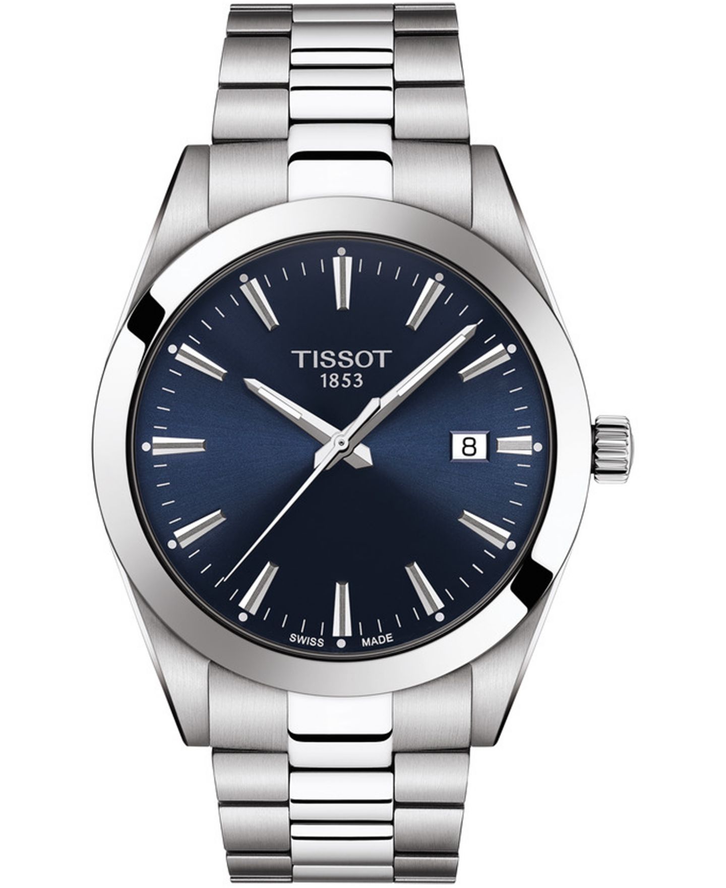 Мужские часы Tissot Swiss T-Classic Gentleman Stainless Steel Bracelet Watch 40mm — фото 1