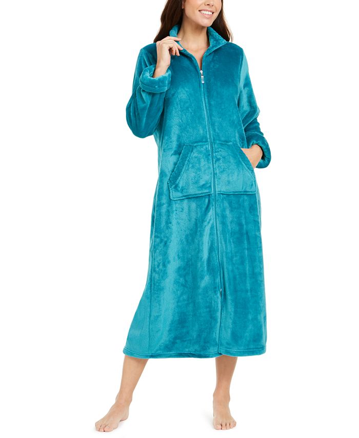 Miss Elaine Fleece Long Zipper Robe Macy s