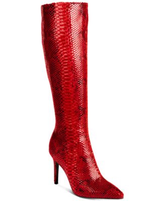 red womens boots sale