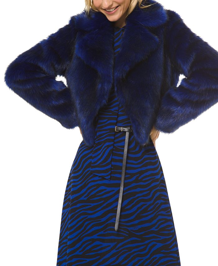 Michael Kors Faux-Fur Cropped Jacket & Reviews - Jackets & Blazers - Women  - Macy's