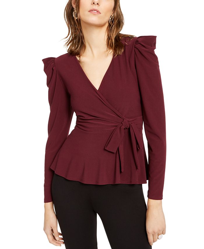 INC International Concepts INC Surplice Side-Tie Top, Created for Macy ...