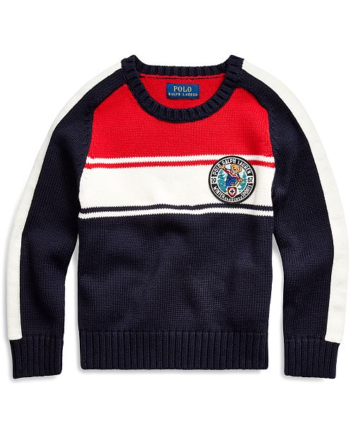 Polo Ralph Lauren Toddler Boys Polo Bear Cotton Sweater Created For Macy S Reviews Sweaters Kids Macy S