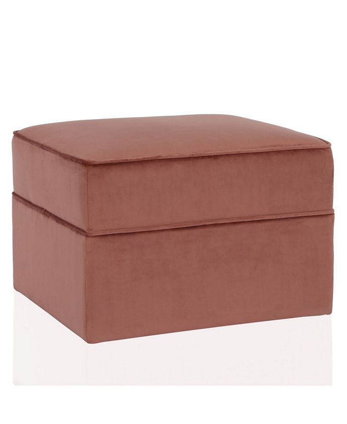 CosmoLiving Juliette Velvet Ottoman with Hidden Casters Macy s