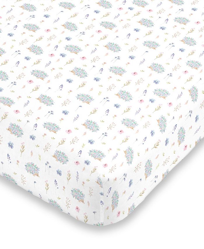 NoJo Flower and Hedgehog Crib Sheet Macy's