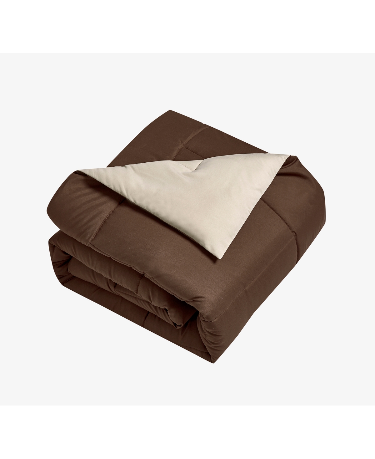 Royal Luxe Reversible Down Alternative Comforter, Full/queen, Exclusively At Macy's In Chocolate,khaki
