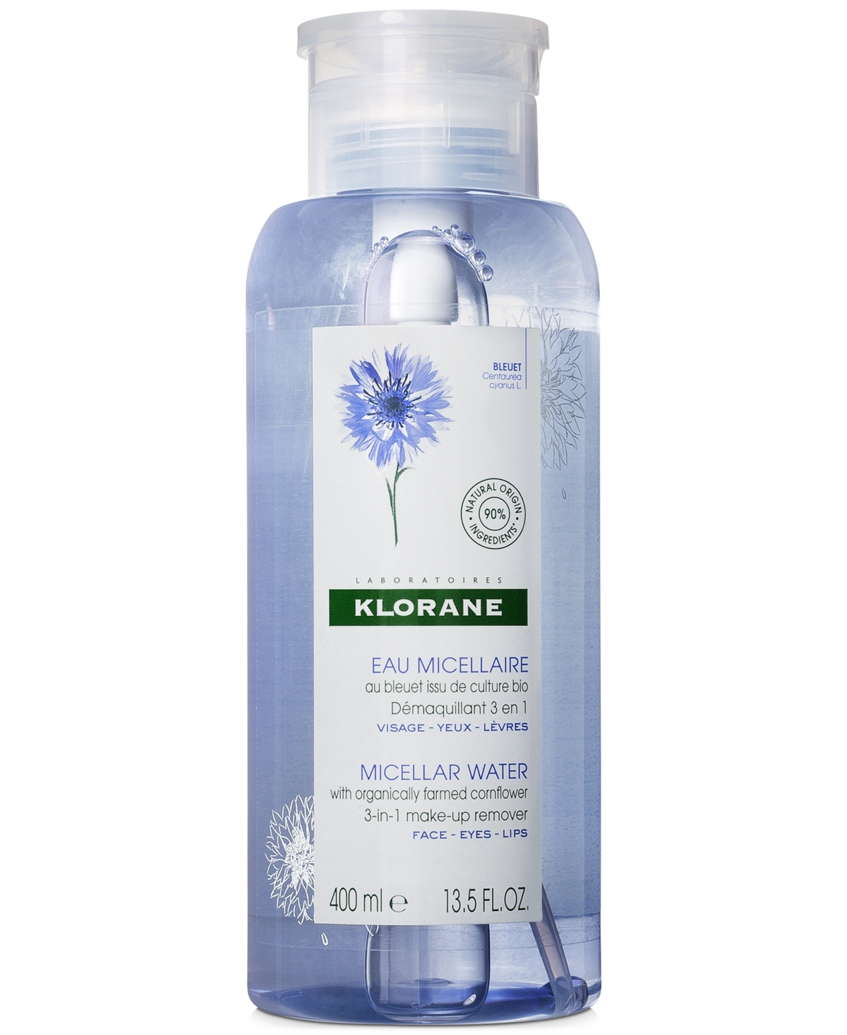 Micellar Water With Organically Farmed Cornflower, 13.5-oz.