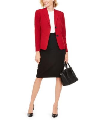 macy's ladies red suits