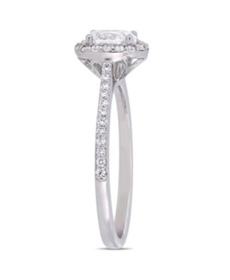 Oval Certified Diamond (3/4 ct. t.w.) Halo Engagement Ring in 14k White Gold