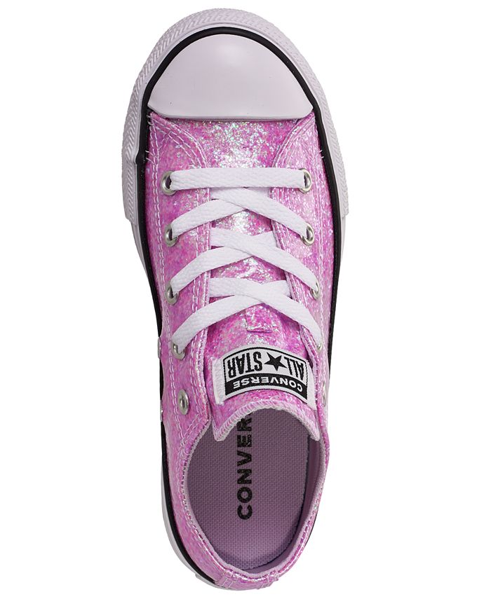 Converse Little Girls Chuck Taylor All Star Coated Glitter Low Top