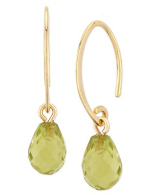 peridot briolette earrings